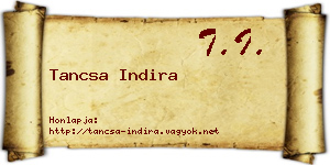 Tancsa Indira névjegykártya